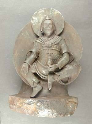 the iron man statue of tibet