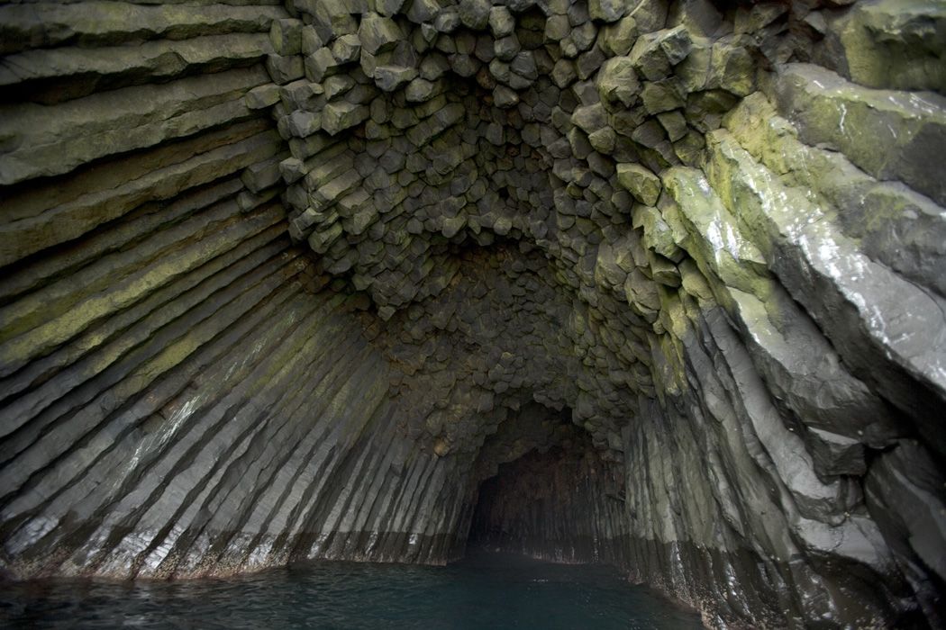 akun island columnar basalt cave