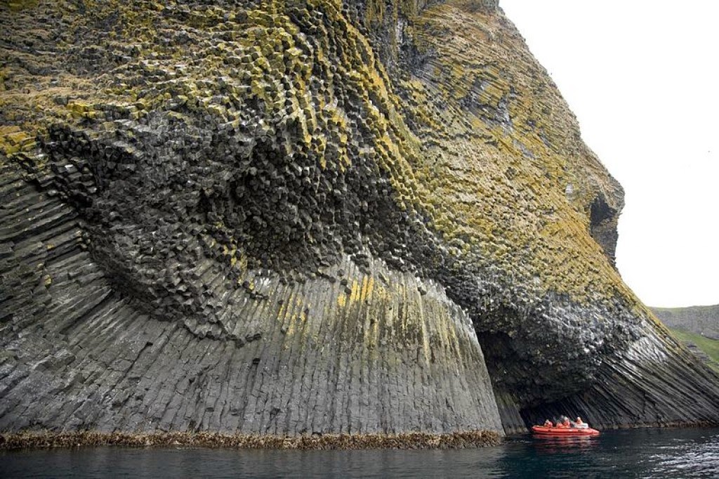 akun island columnar basalt cave