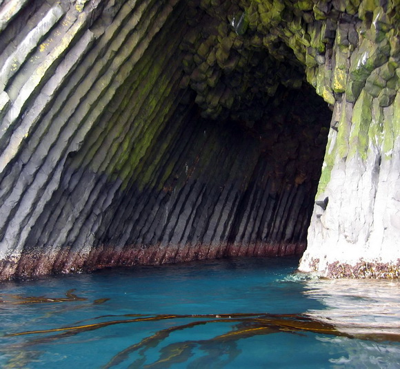 akun island columnar basalt cave