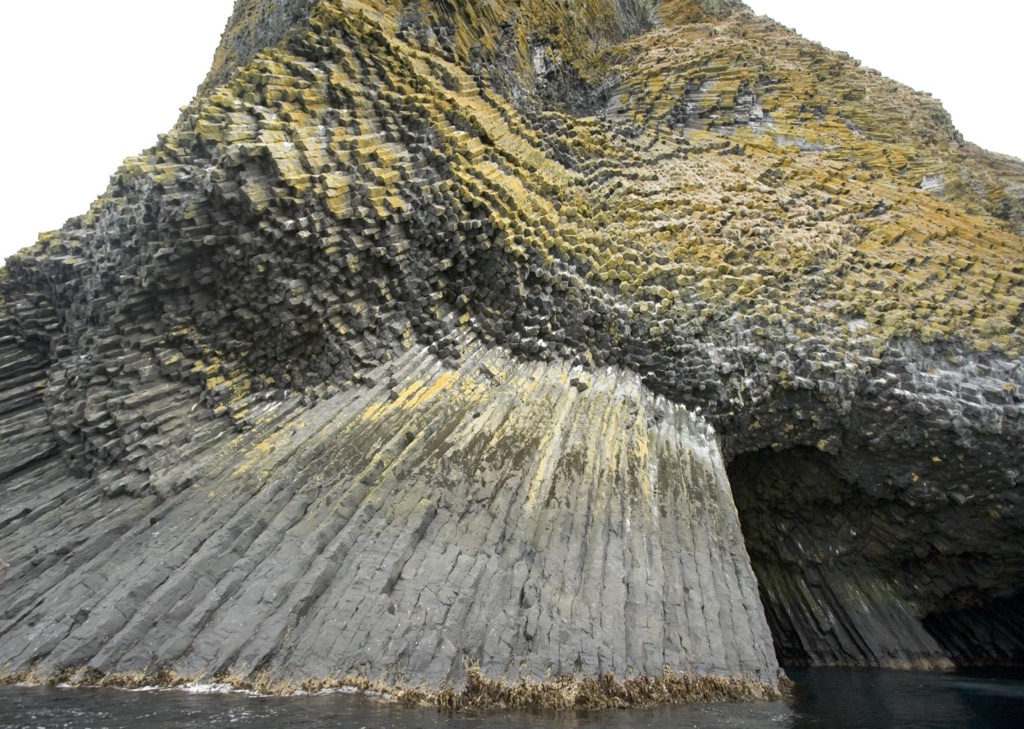 akun island columnar basalt cave