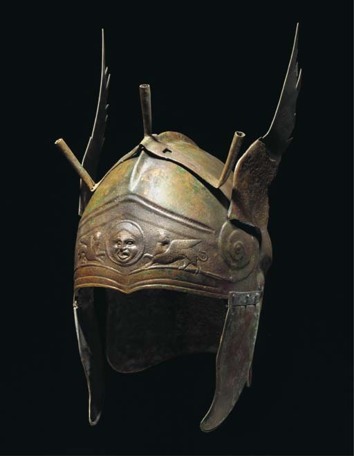 the bronze winged helmet of phrygian chalcidian