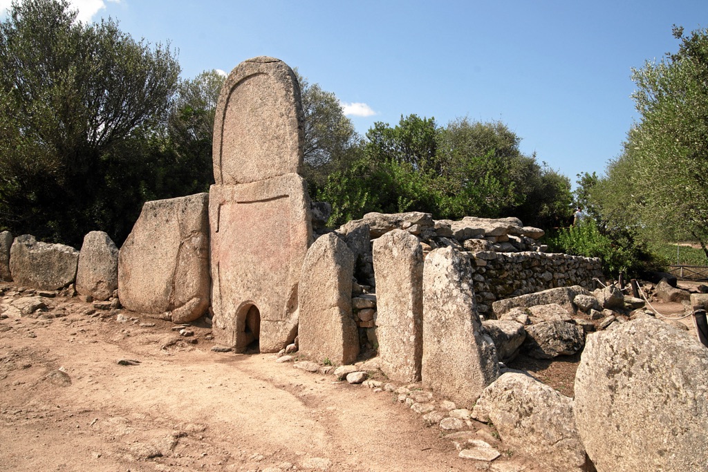 the giant's grave at arzachena sardinia (tomba dei giganti)