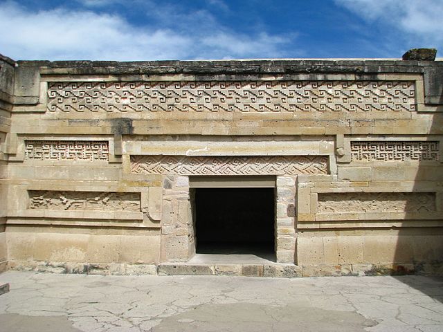 mitla - the zapotec ruins at oaxaca valley mexico