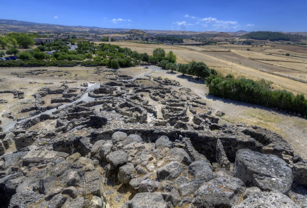 su nuraxi di barumini in sardinia