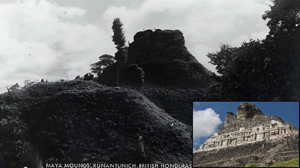 pyramids before and after excavation