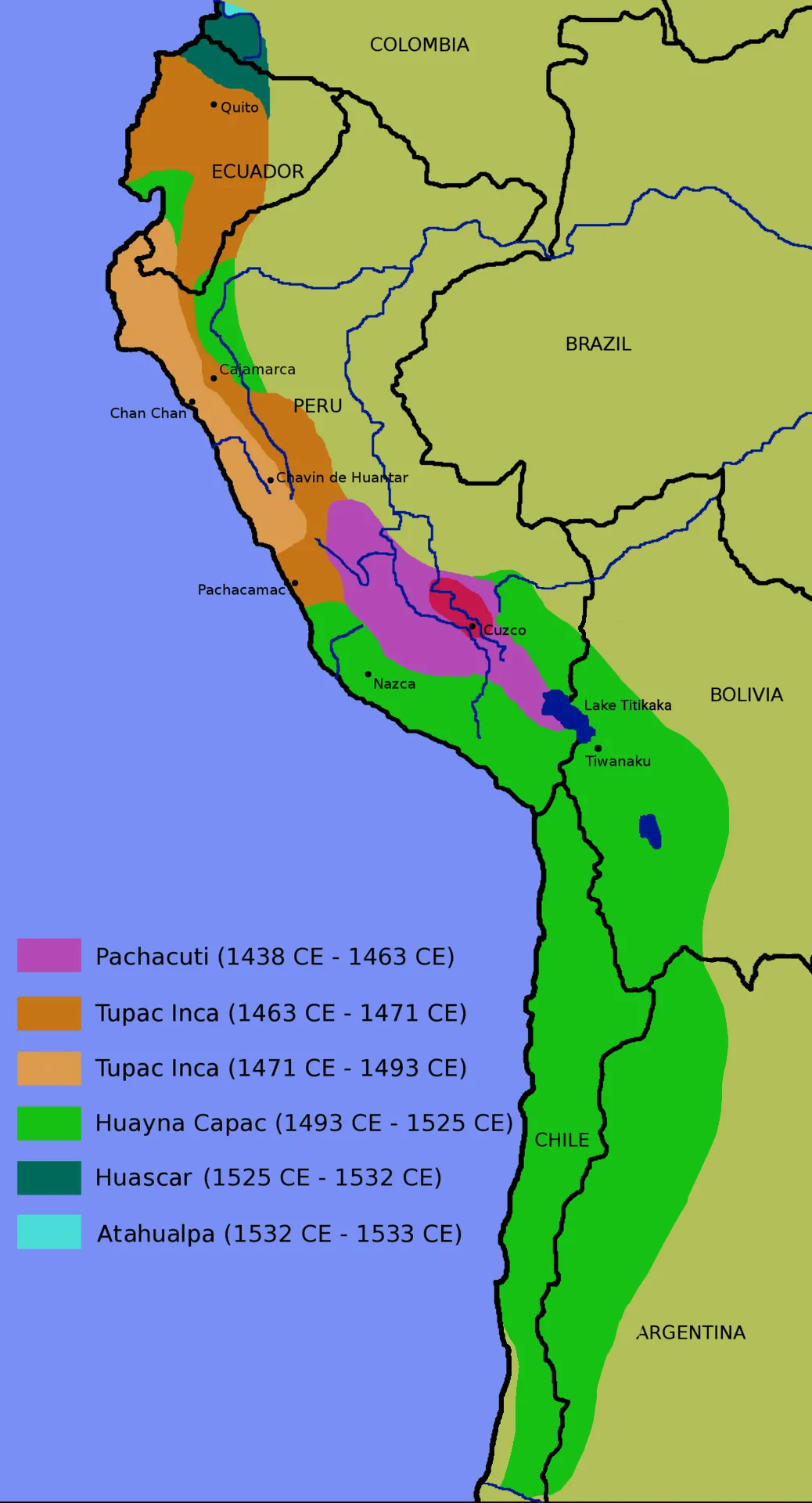 Map of the Inca Empire