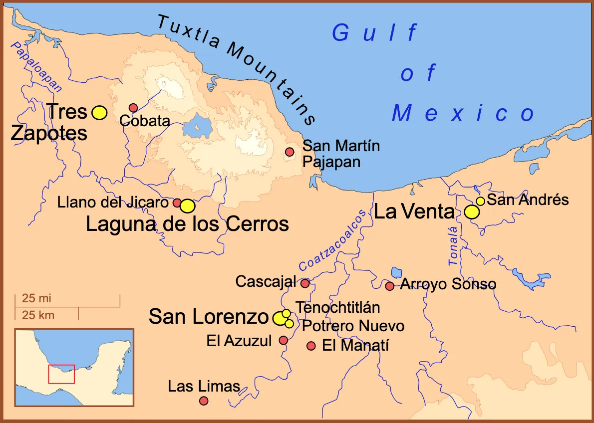 Olmec Civilization Map