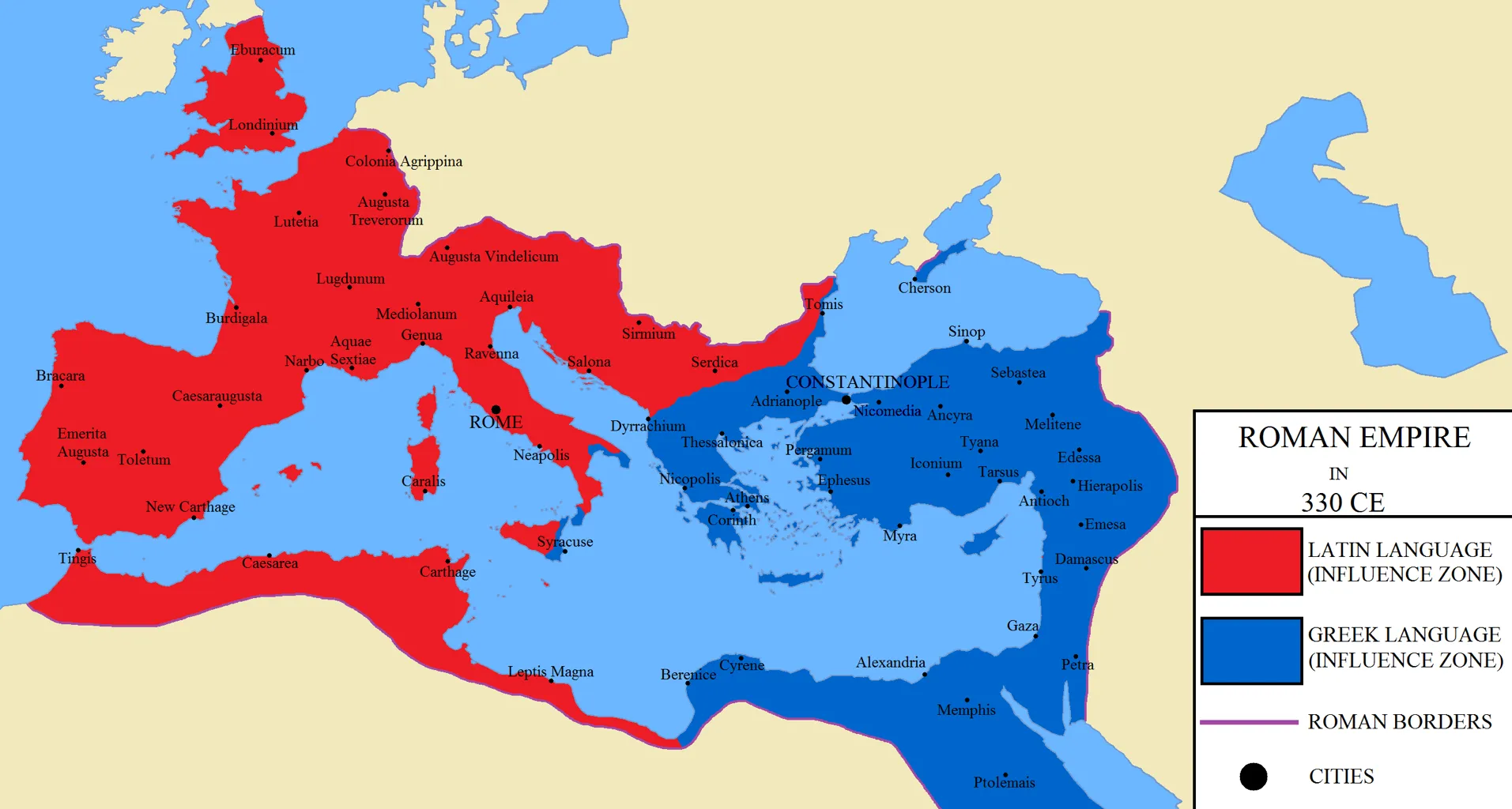 map of roman empire