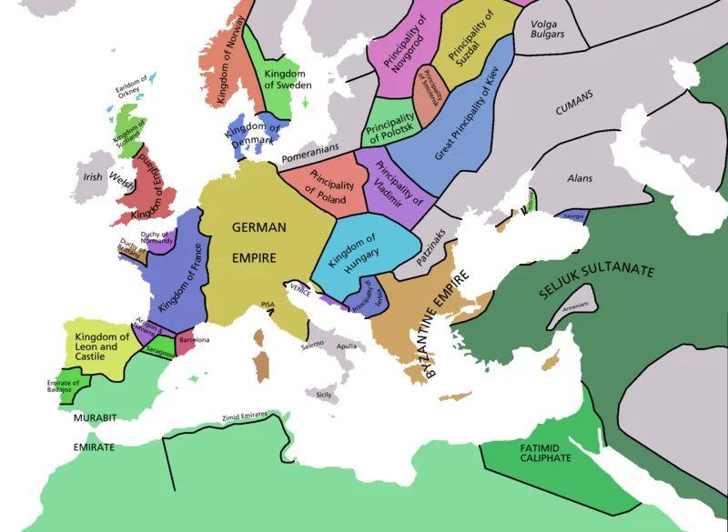 medieval europe map