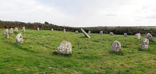 Astronomical Alignments of Boscawen un Stone Circle