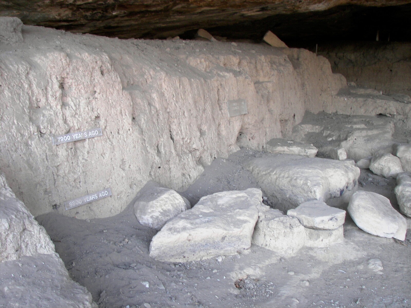 Interpretive marker at the Graham Cave excavation area, where University of Missouri archaeologists worked between 1949 and 1961.