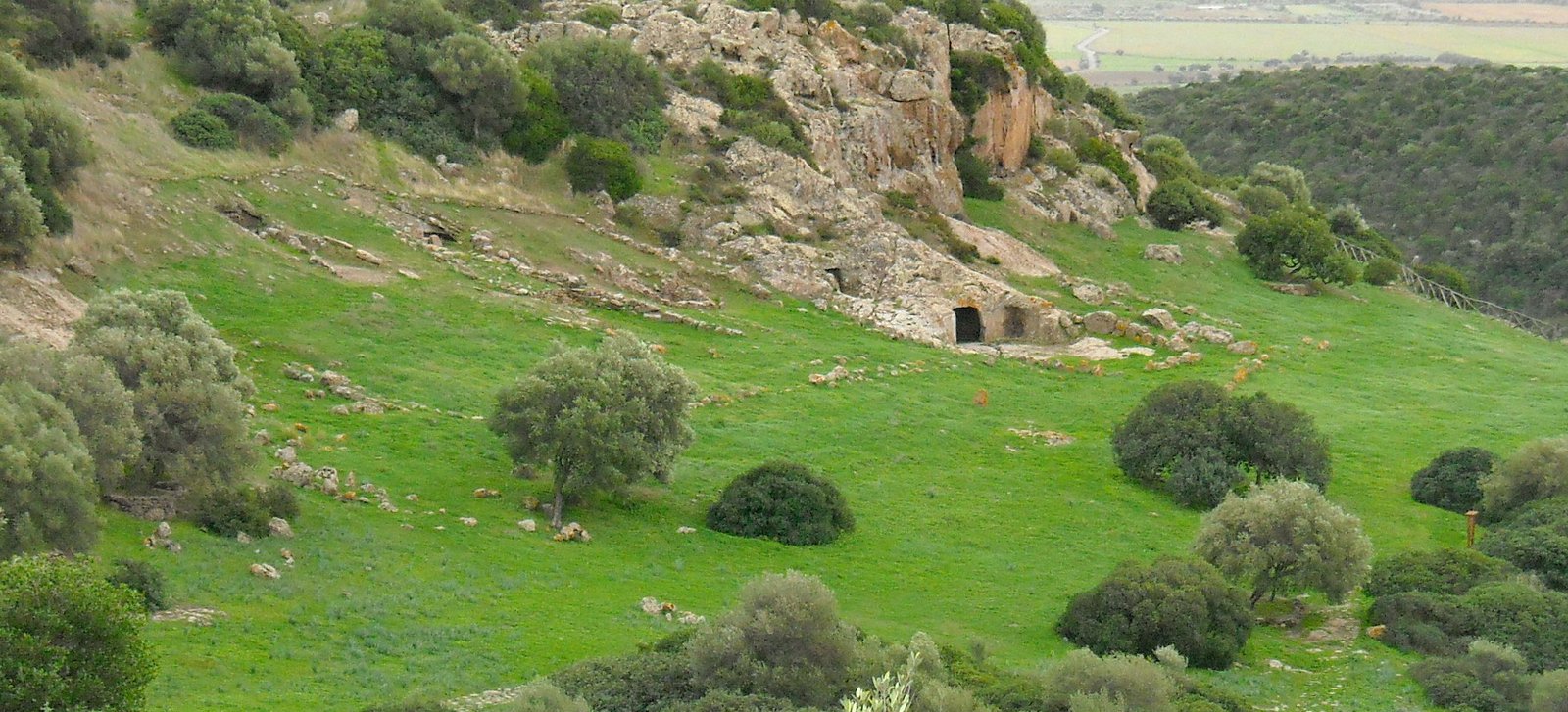 View across the Montessu archaeological area in the Sulcis region of southwest Sardinia