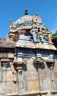 Vimana of the goddess shrine at the Kailasanathar Temple, Udayalur