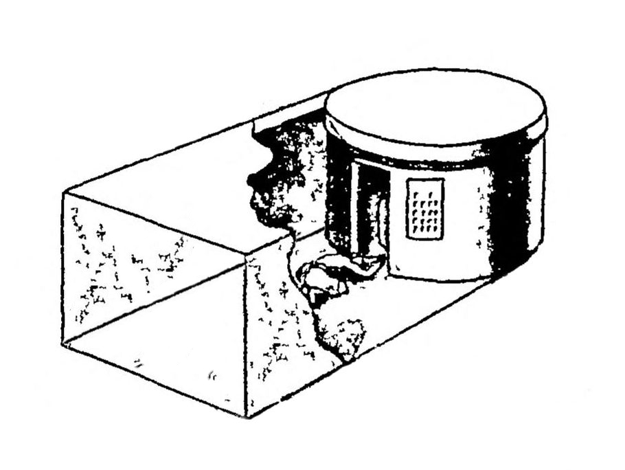 Early twentieth-century view of the Kondivite chaitya cave published by Percy Brown.