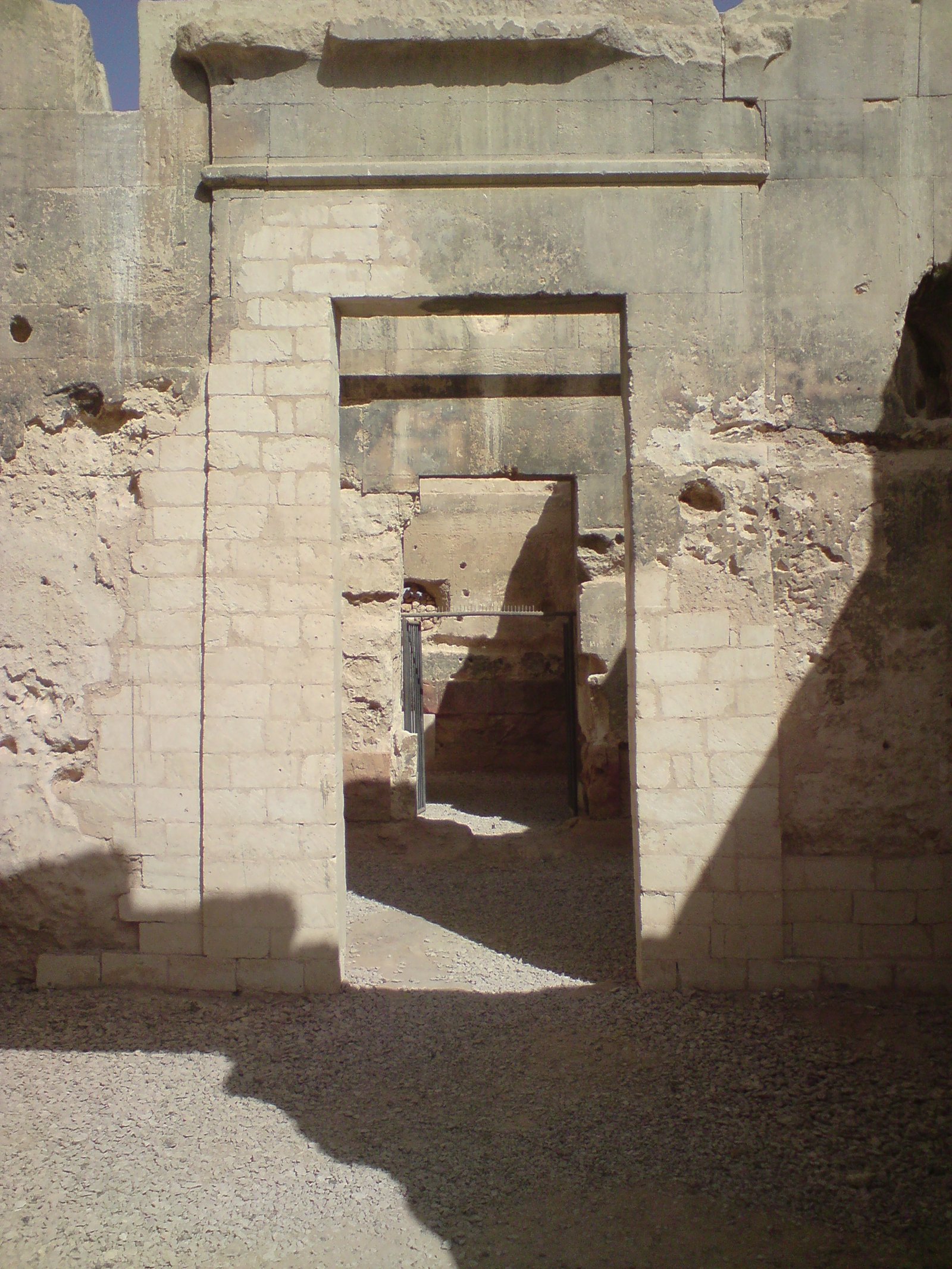Stone ruins of the Temple of the Oracle at Aghurmi, Siwa Oasis