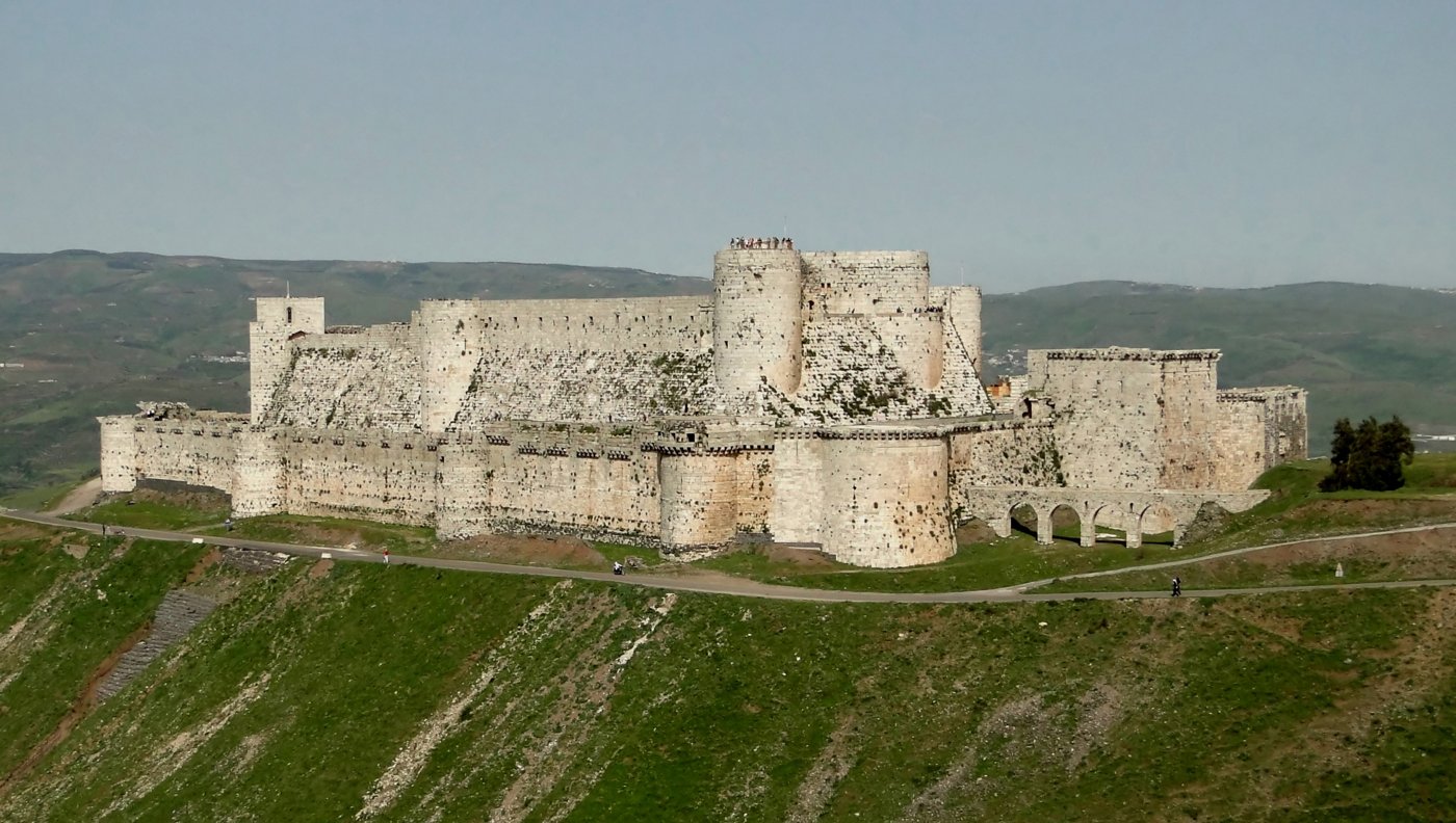 Crac des Chevaliers, the concentric Crusader castle in western Syria, inscribed by UNESCO in 2006