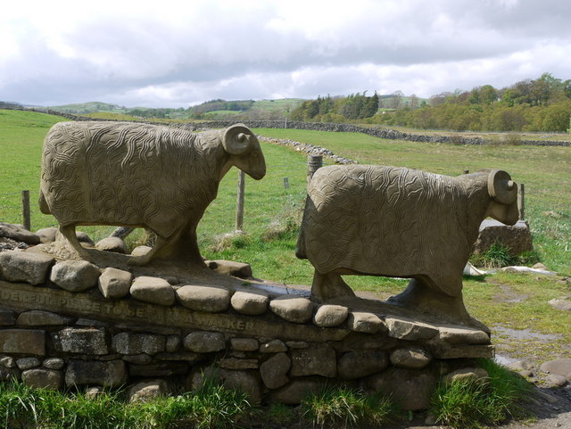 Stone Sheep Sculpture at Low Force