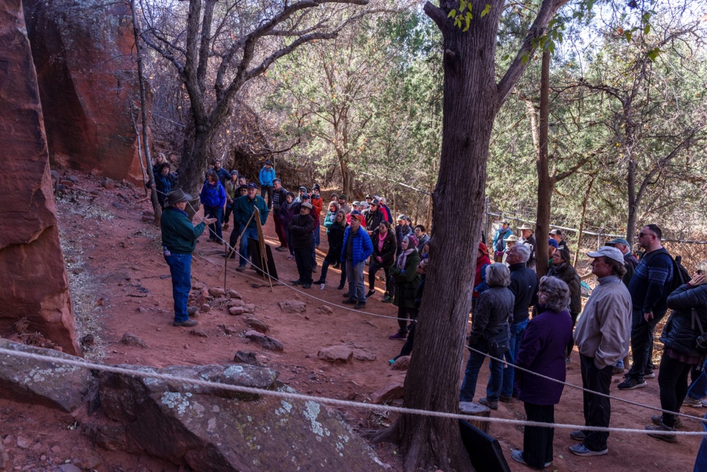 Winter solstice 2017 at V Bar V Heritage Site, Arizona